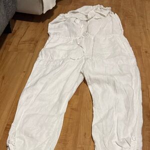 White Linen Jumpsuit